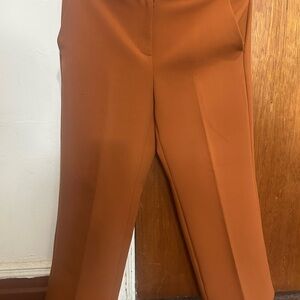 Ann Taylor Factory Cropped Straight-Leg Pants in Rust
